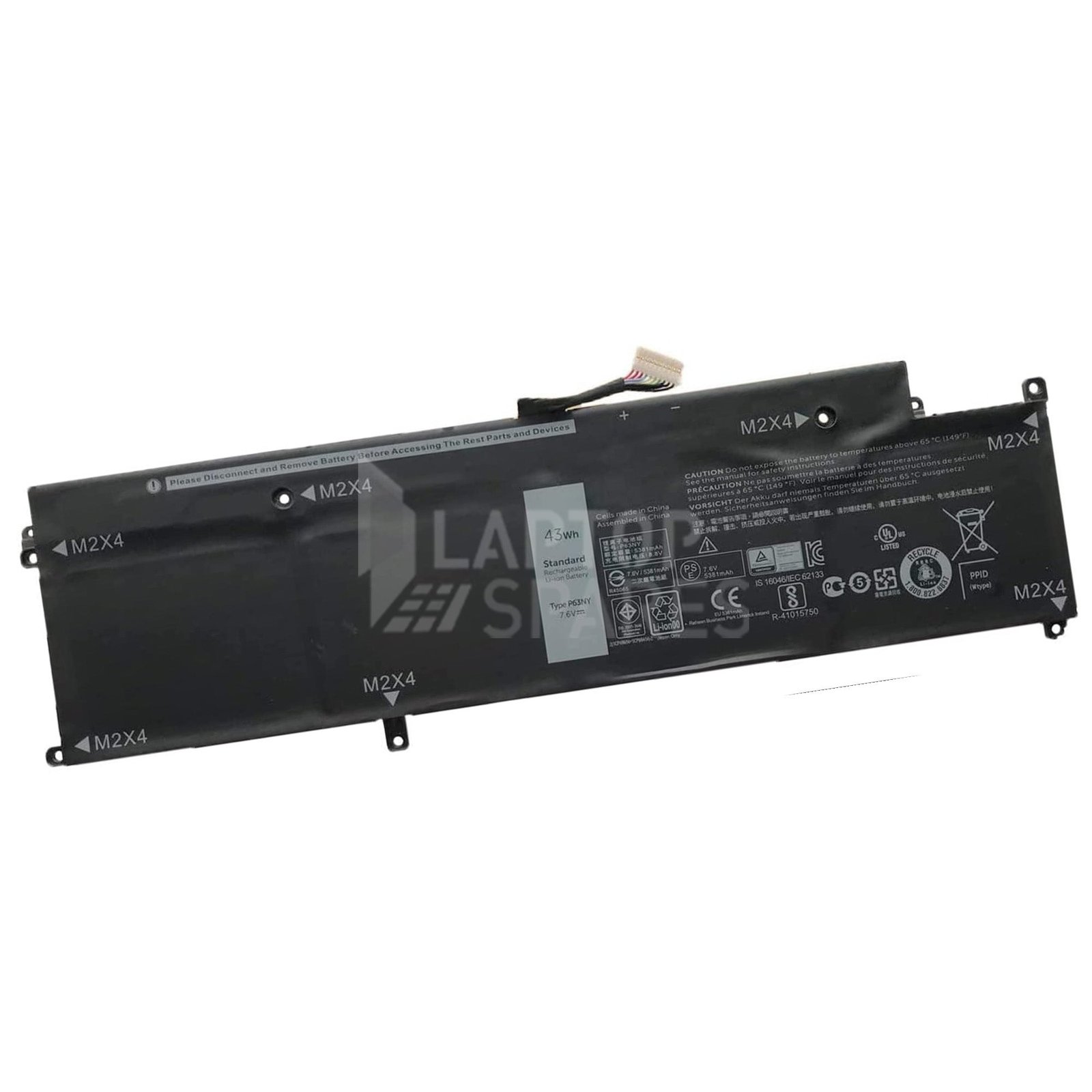 BatP63NYInt.jpg Dell Latitude 13 7370 43Wh Internal Battery - Image 1