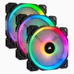 Corsair LL120 RGB 120mm Dual Light Loop RGB LED PWM Fan — 3 Fan Pack with Lighting Node PRO
