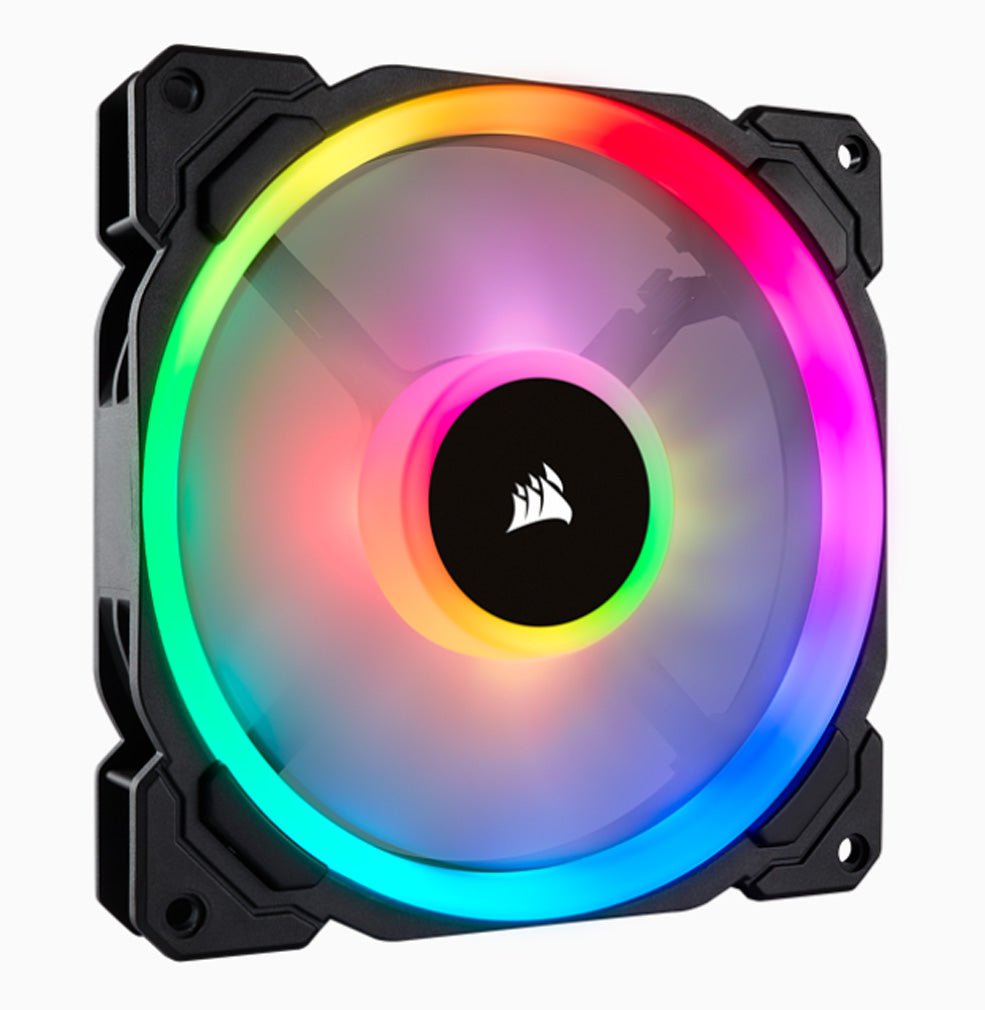 LL140RGB140mm.jpg Corsair LL140 RGB 140mm Dual Light Loop RGB LED PWM Fan — Single Pack - Image 1