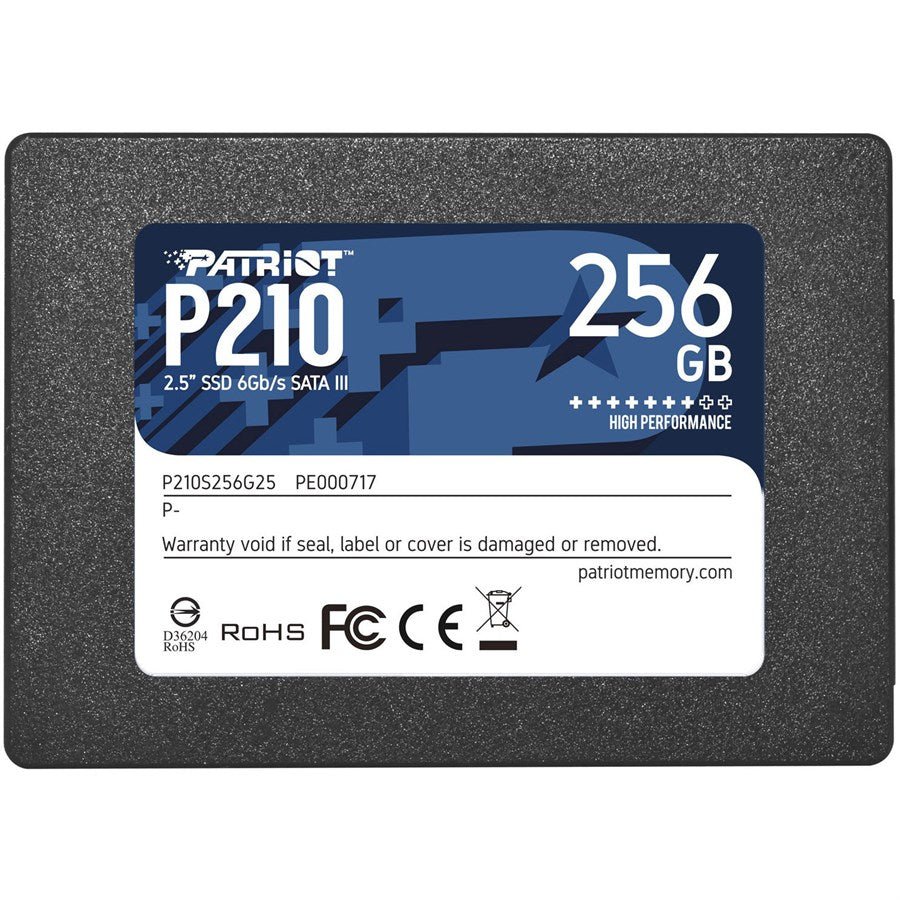 p210s256gb.jpg Patriot P210 256GB 2.5" SATA III Solid State Drive - Image 1